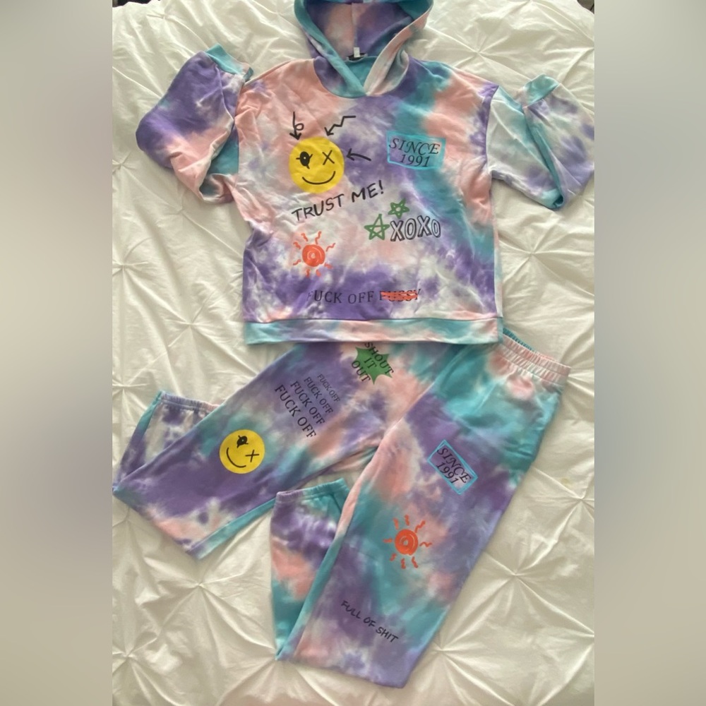 Fashion Nova Tie Dye Sweatsuit
